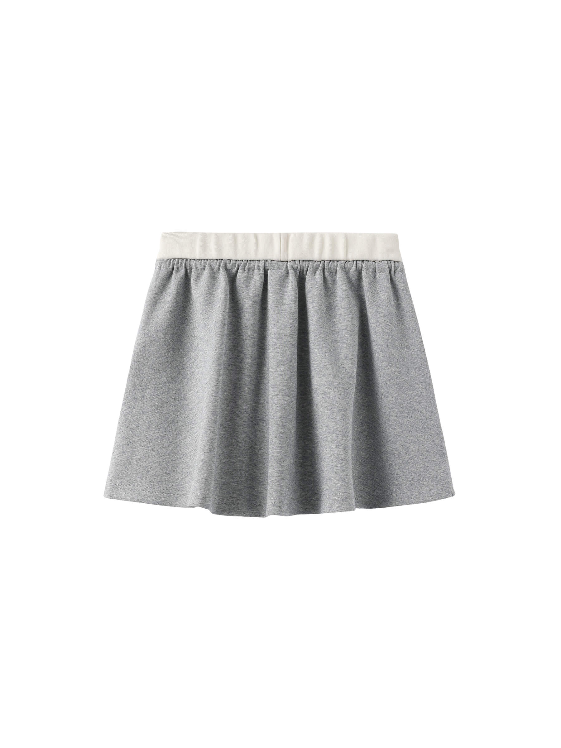 Drawstring Waist A-line Sweat Skirt-16