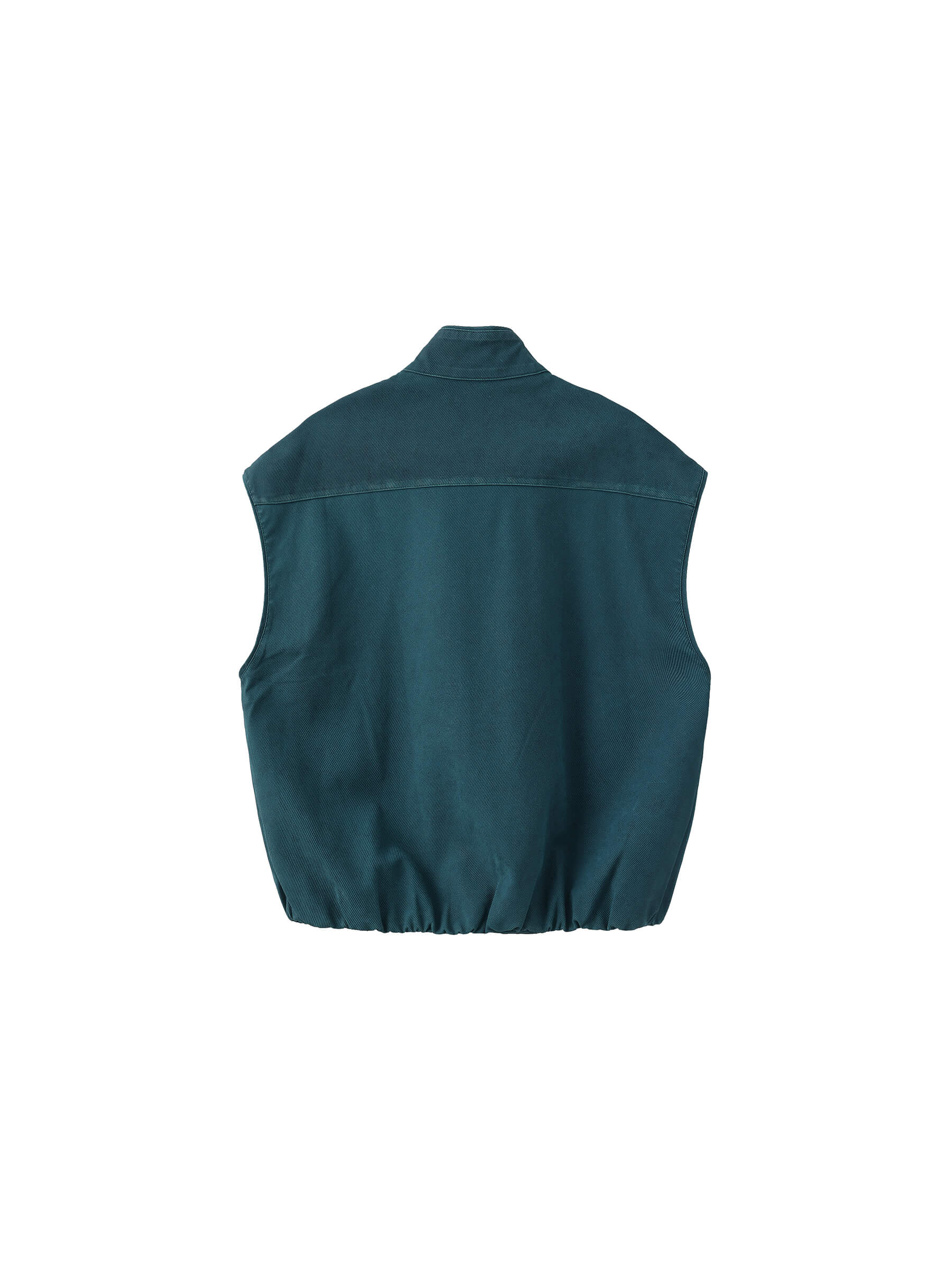 Loose Dropped Shoulder Waistcoat with Stand-up Collar-14