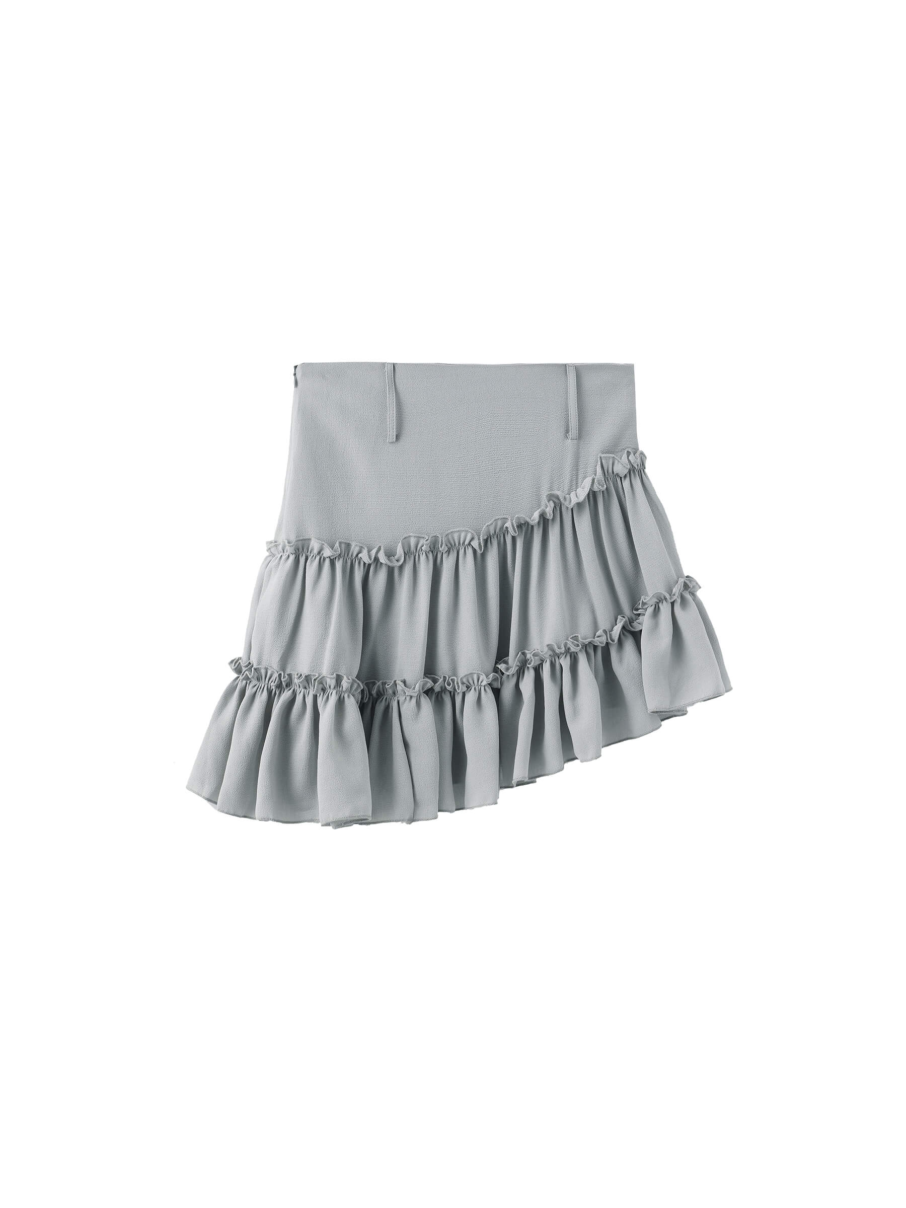 Asymmetrical Ruffled Mini Skirt-16