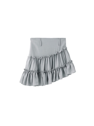 Asymmetrical Ruffled Mini Skirt