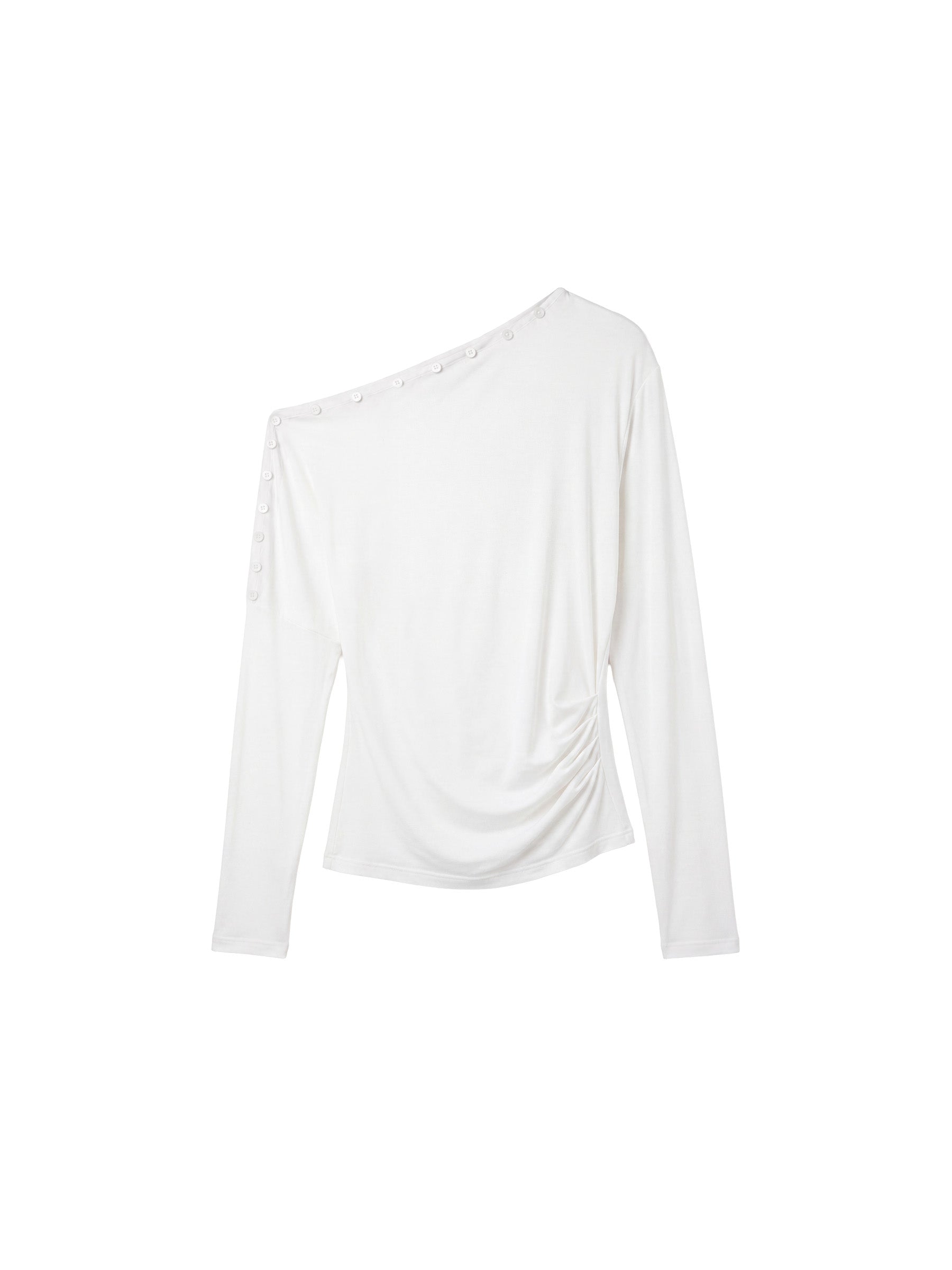 Sheer Off-Shoulder Long Sleeve Top-14