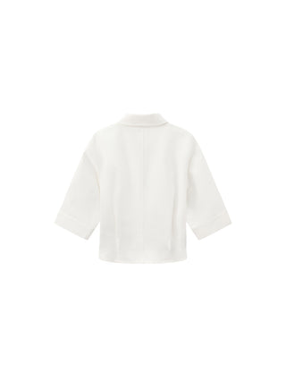 CUBIC Waist-Cinching Cropped Shirt