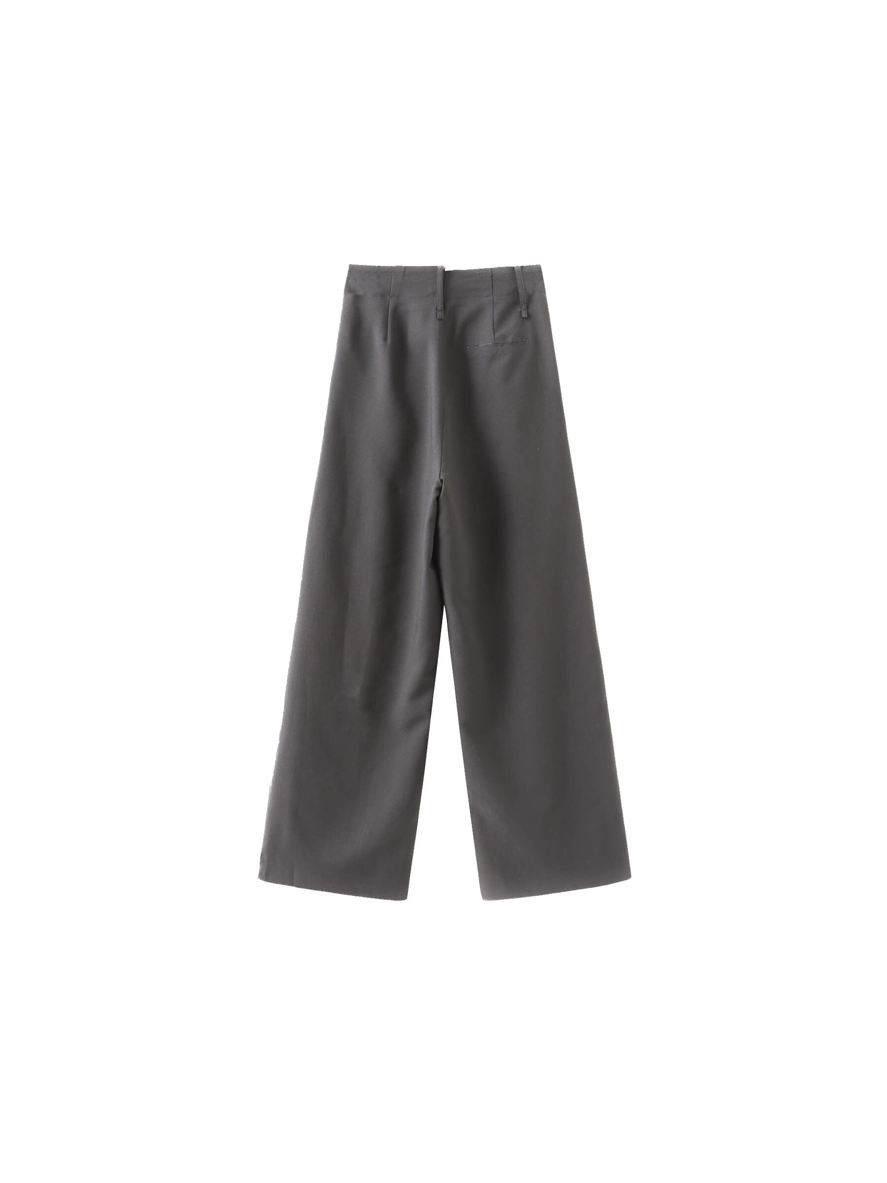 Asymmetric Waistband Tailored Trousers-16