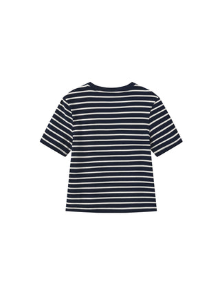 C by CUBIC Striped Basic Cotton T-Shirt