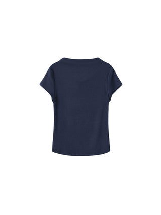 C by CUBIC Draped Neck Short-Sleeve T-Shirt
