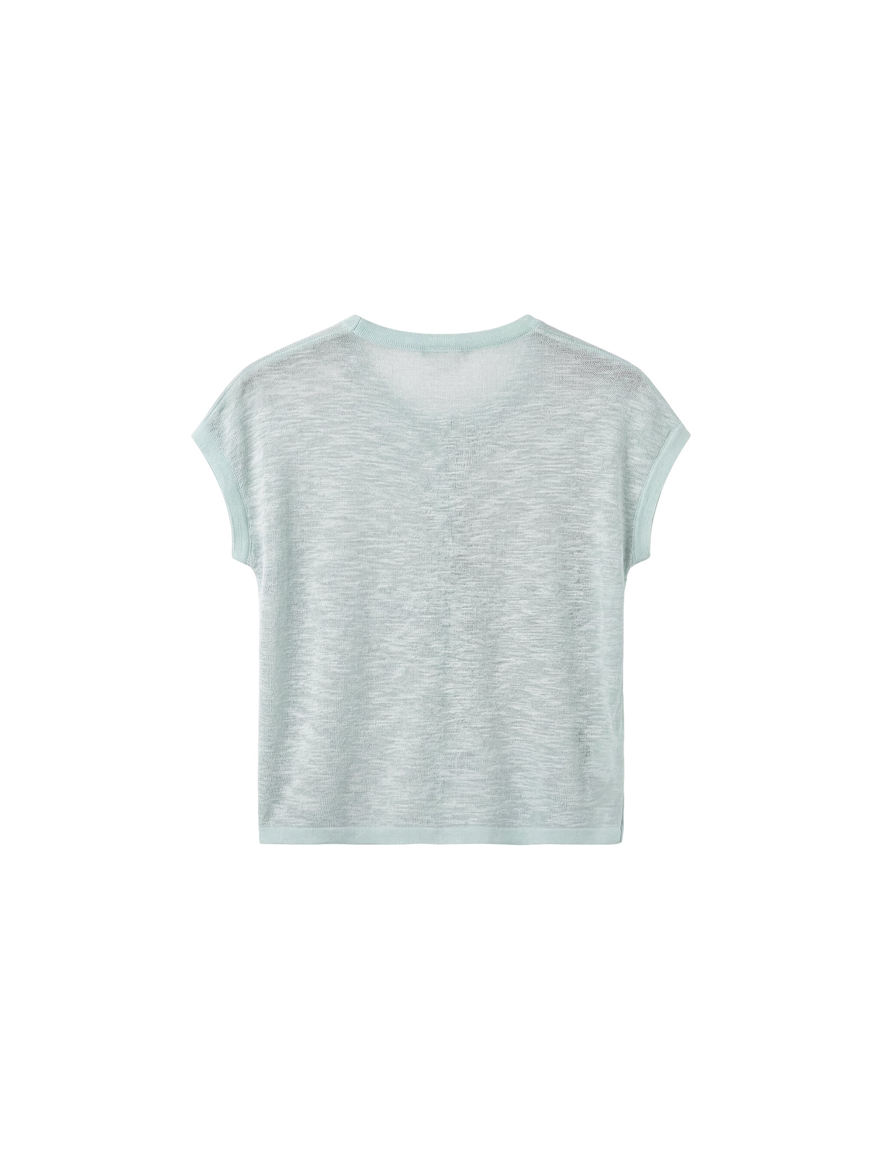 CUBIC Viscose Blend Short-Sleeve Sheer Cardigan-14
