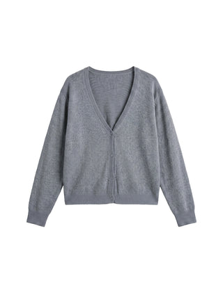 CUBIC Relaxed V-Neck Knit Cardigan