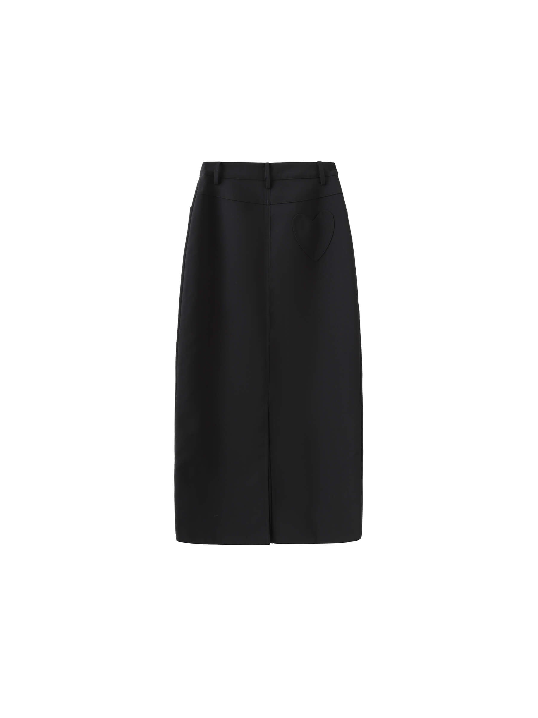 High Waist Long skirt with Back Slit-16