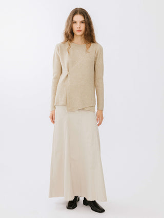 Crossover Ribbed Knit Jumper