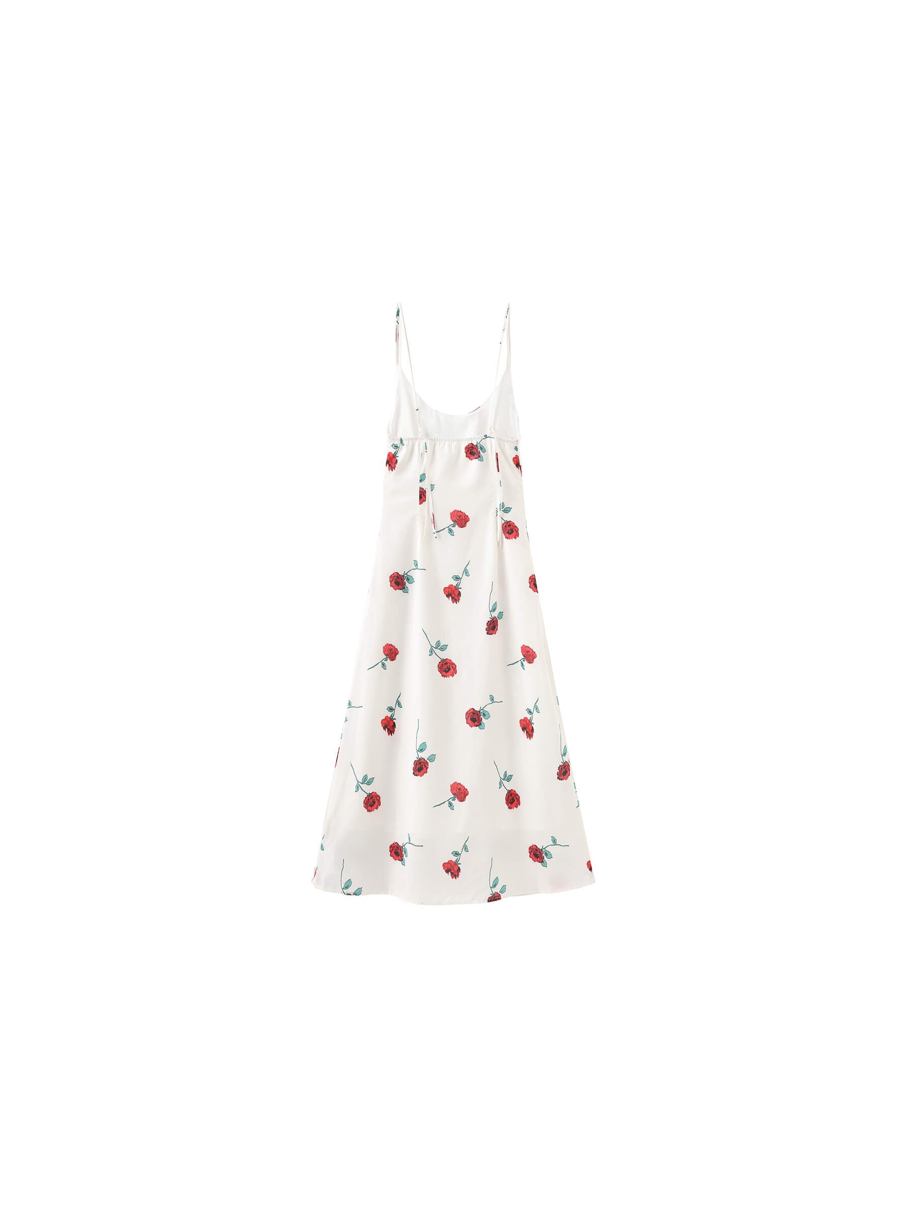 Rose Printed Fitted Sling Dress-10