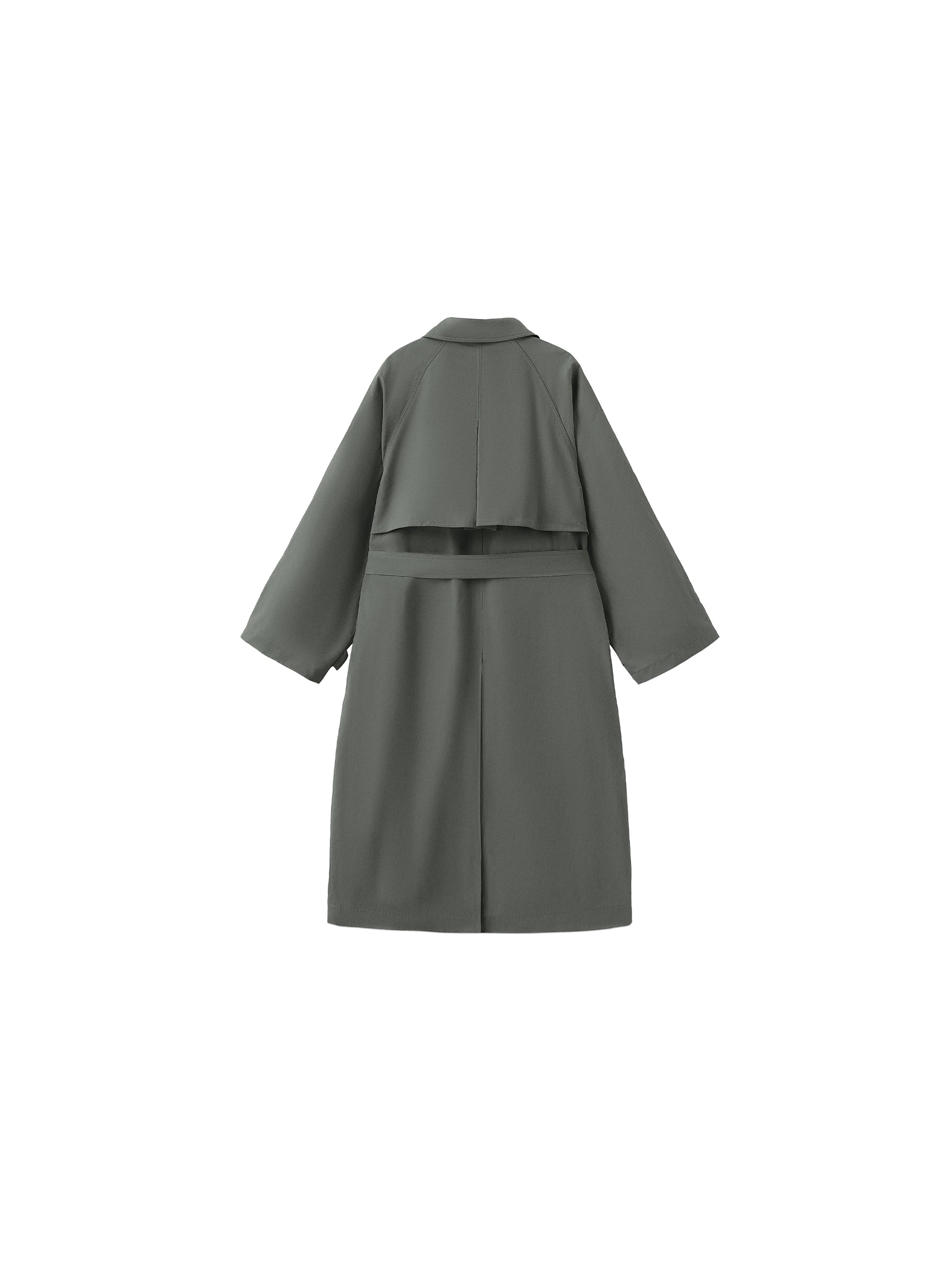 Oversized Large Lapel Long Trench Coat-14