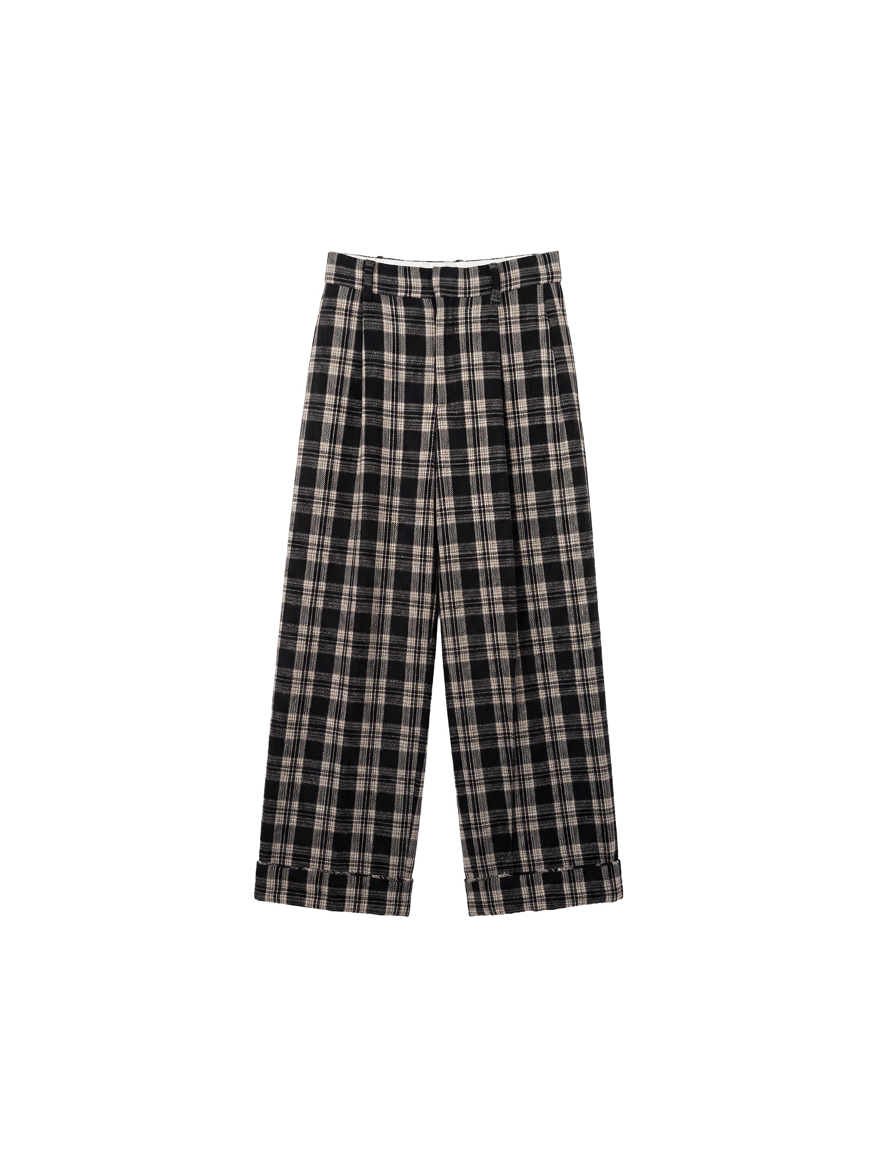 CUBIC Wool‑Blend Relaxed Straight‑Leg Trousers-14