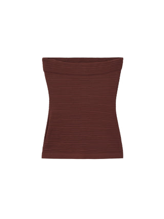 Sculpted Textured Fitted Knit Top