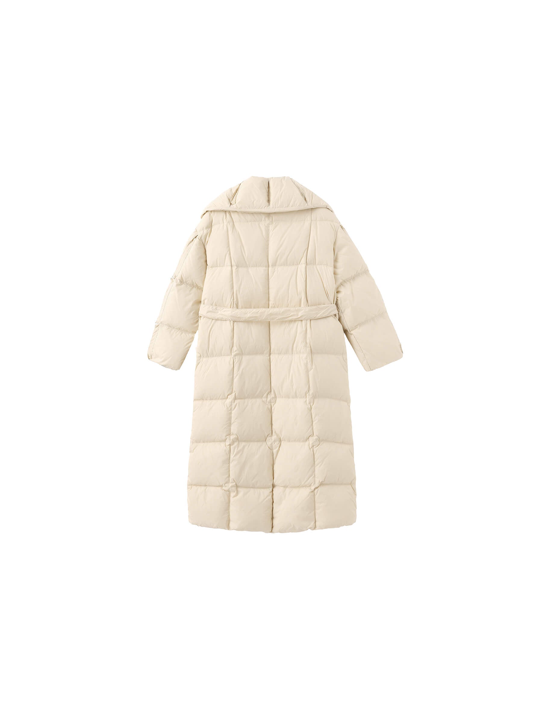 Long Boxy Down Coat-16