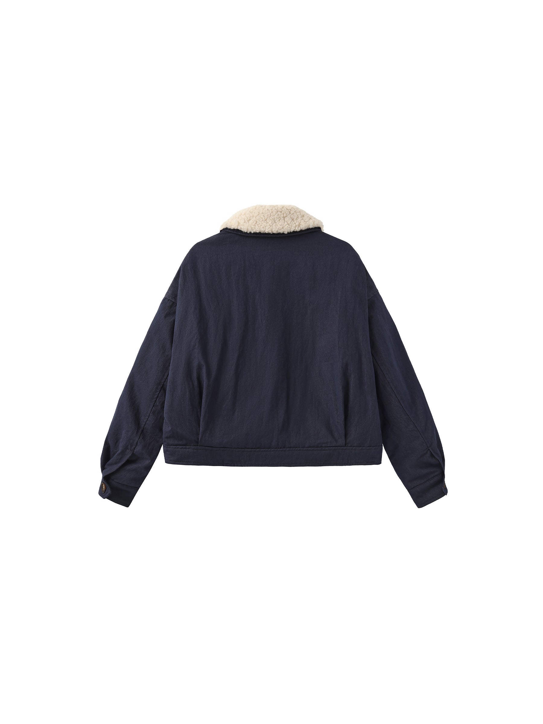 Removable Fur Collar High Neck Down Coat-13