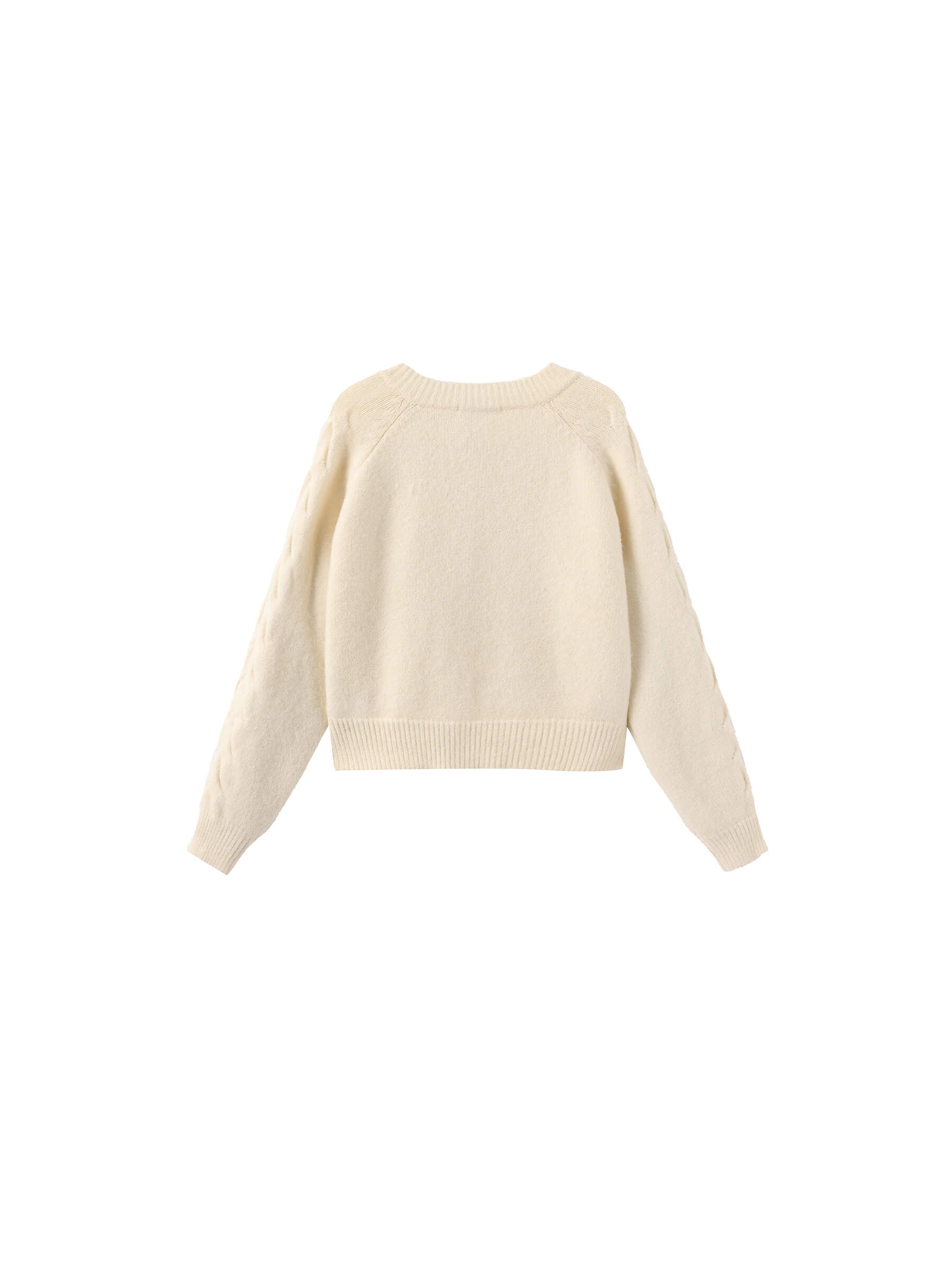 Crew Neck Short Knit Cardigan-16