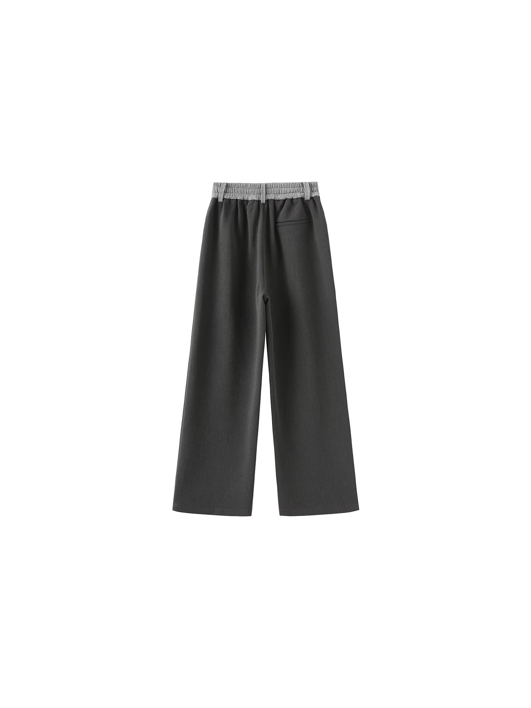 Colorblock Casual Straight Trousers-16