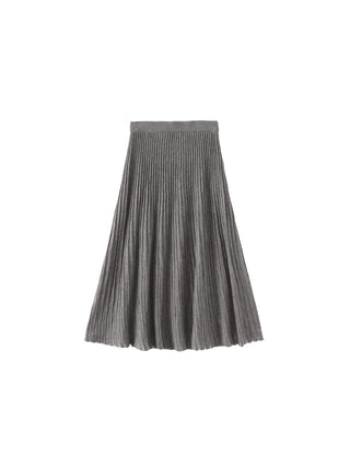ONE BY CUBIC Lace Stitch Knitted Midi Skirt