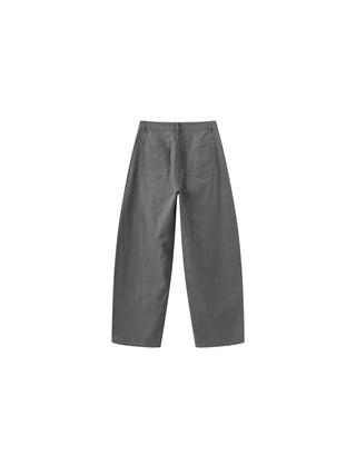 100% Cotton Draped Oversized Wide-Leg Casual Pants