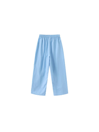 Loose-Fit Elastic Waist Tapered Trousers
