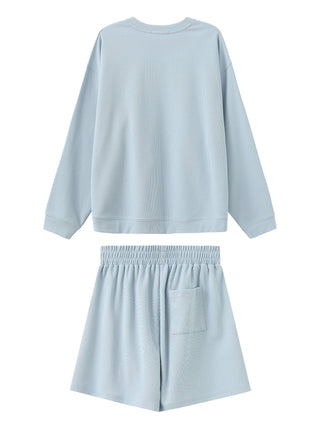 Oversized Long Sleeve T-Shirt and Matching Shorts