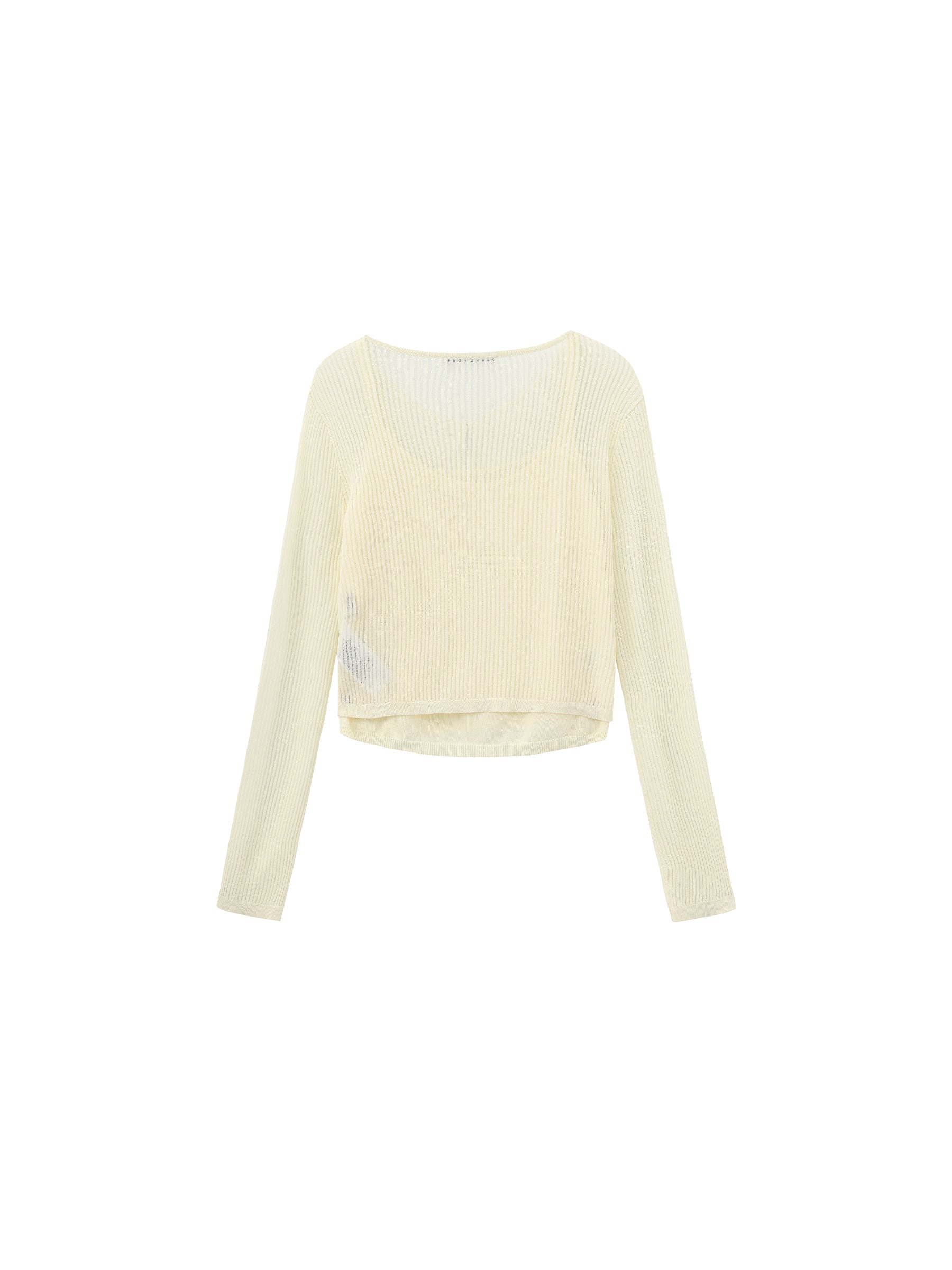 CUBIC Sheer Ribbed Knit Two-Piece Set-14
