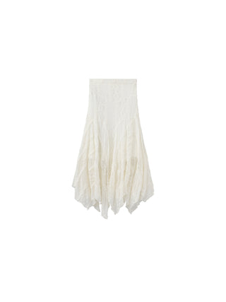 Chiffon Knit Asymmetric Maxi Dress