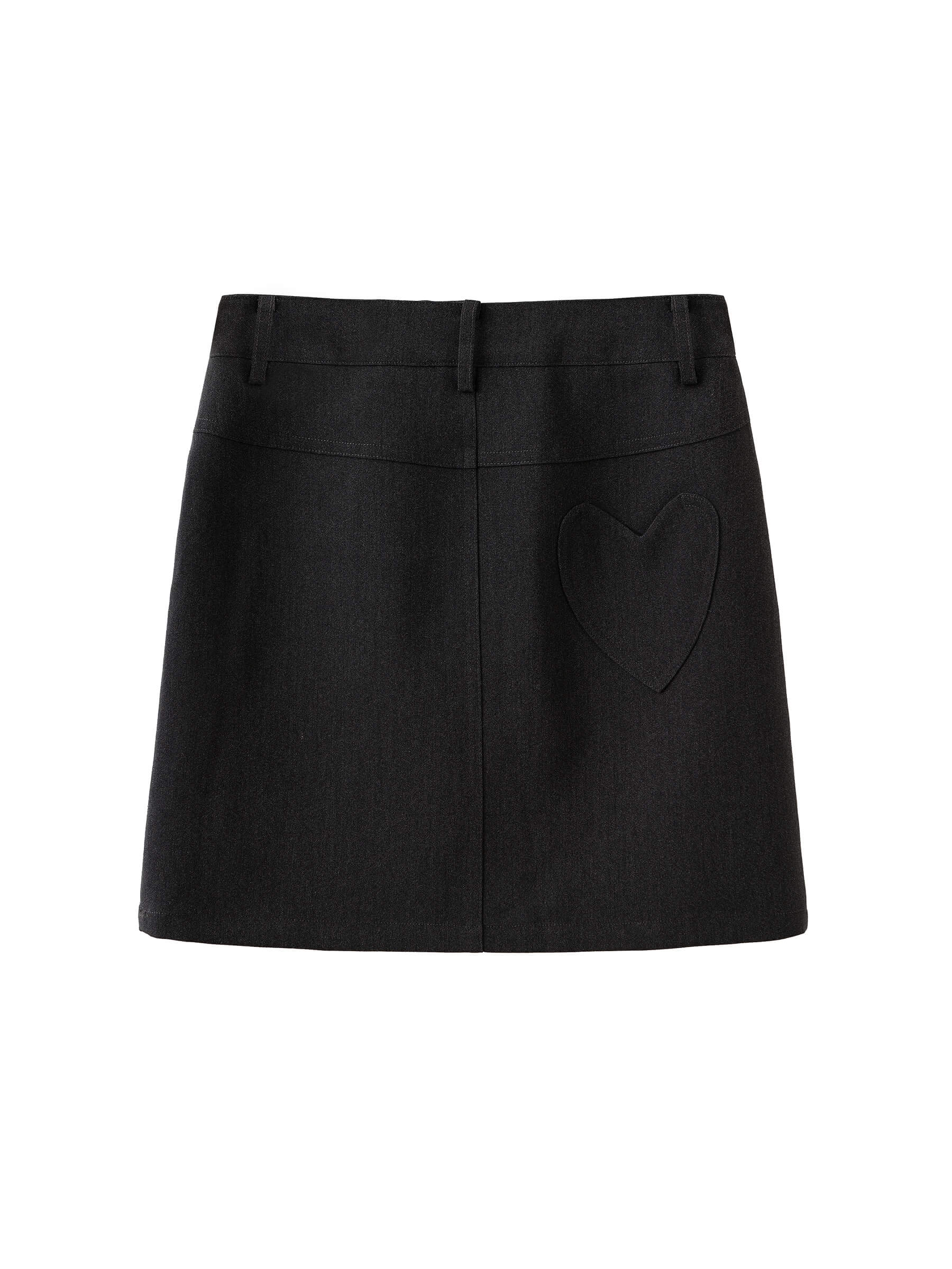 Heart Patch Tailored Mini Skirt-14