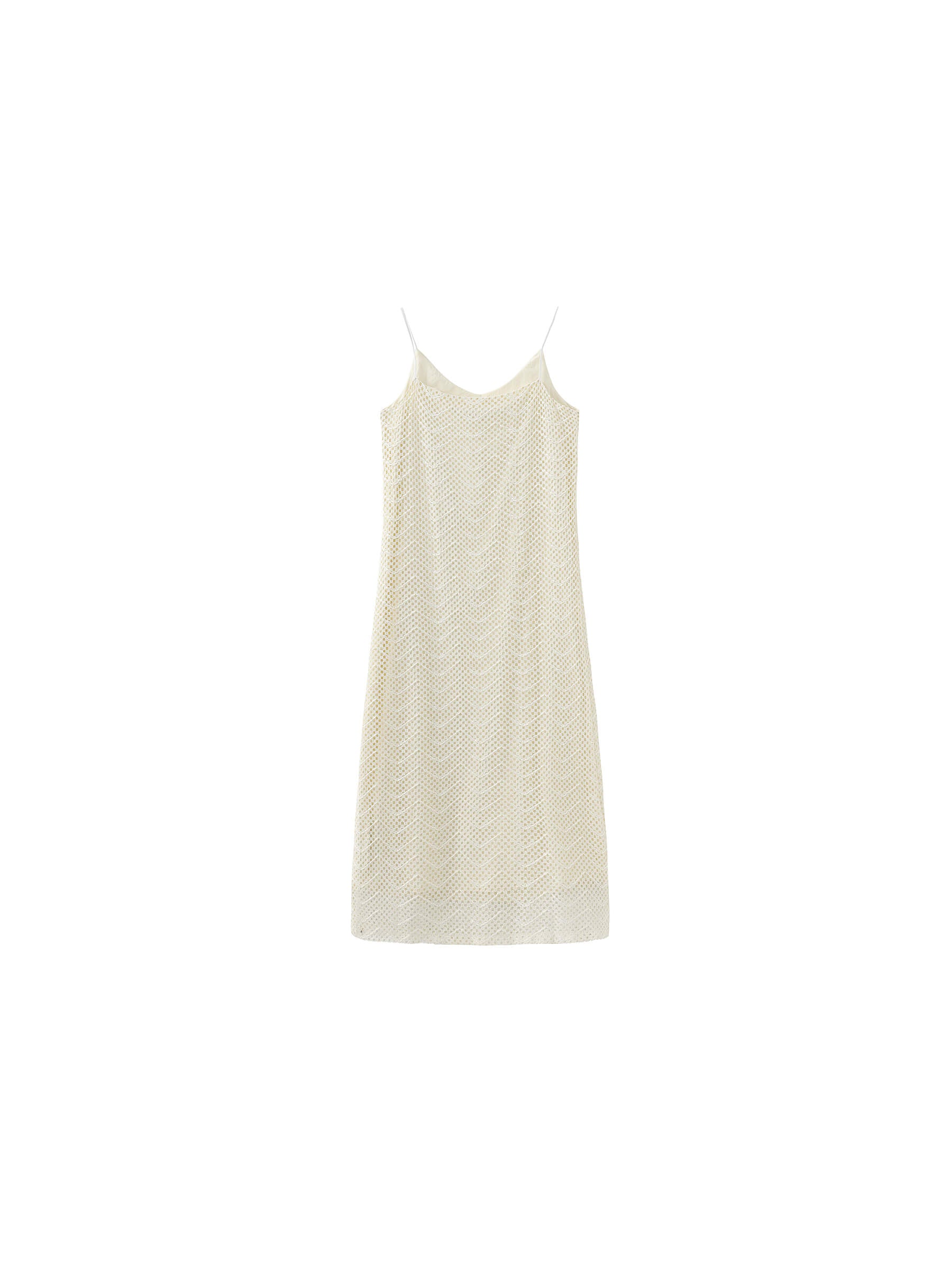 Lace Hollow Out A-Line Sling Dress-14