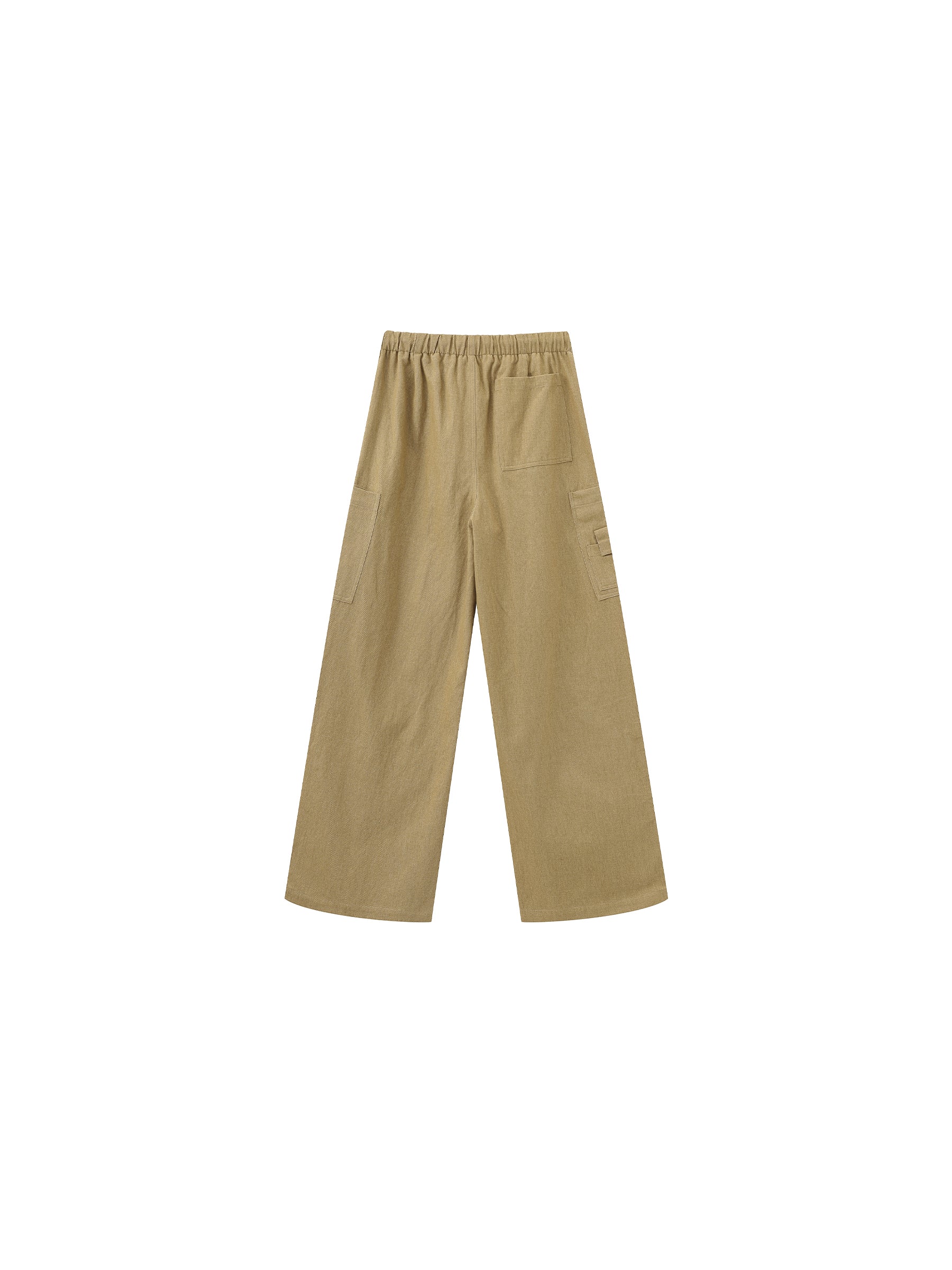 Relaxed Draped Straight-Leg Utility Pants-14