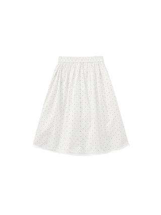 CUBIC Chic Polka Dot Lace Trim Skirt(Pre order: 7 days)