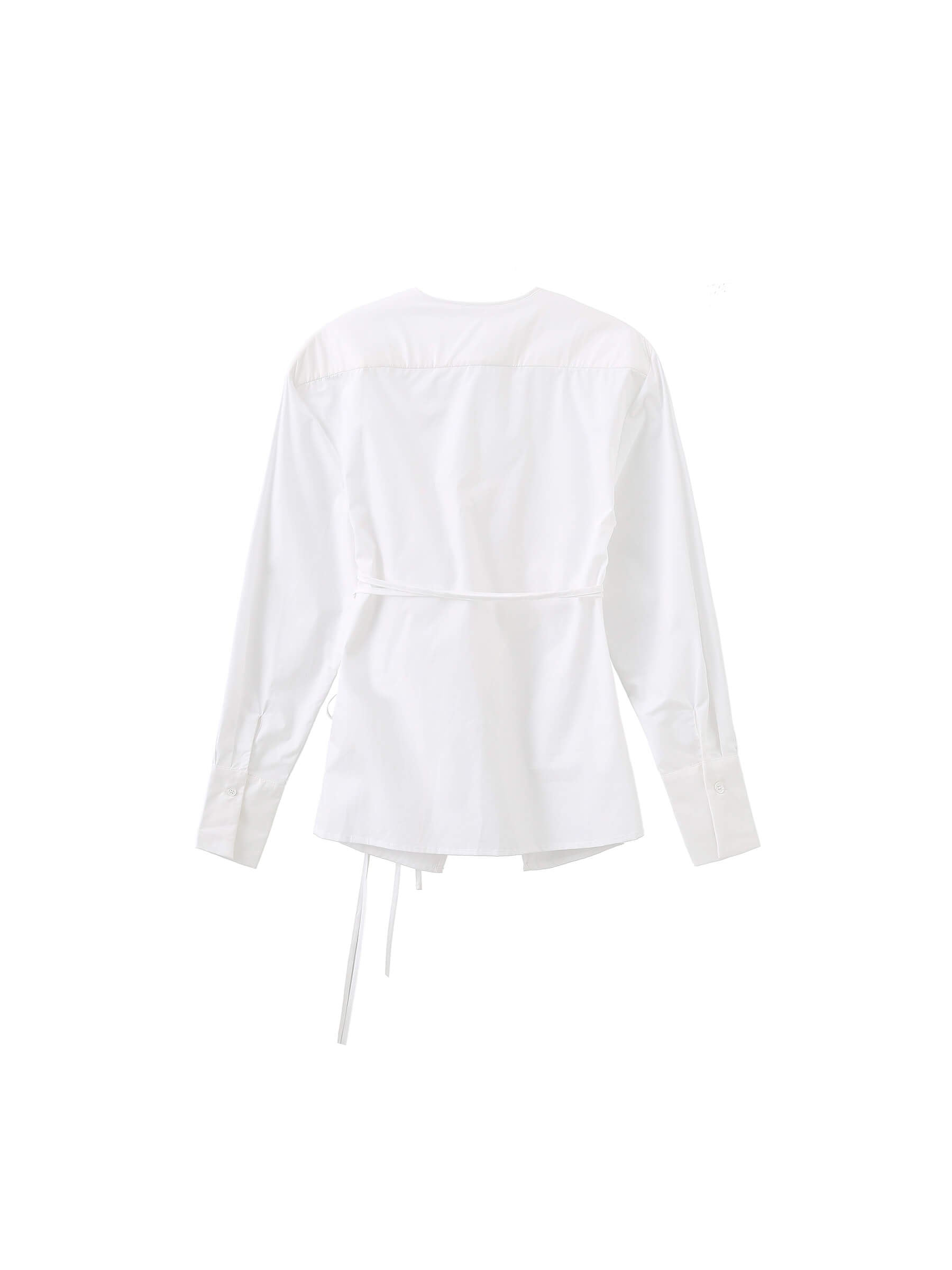 V-Neck Criss-Crossed Layered Blouse-14
