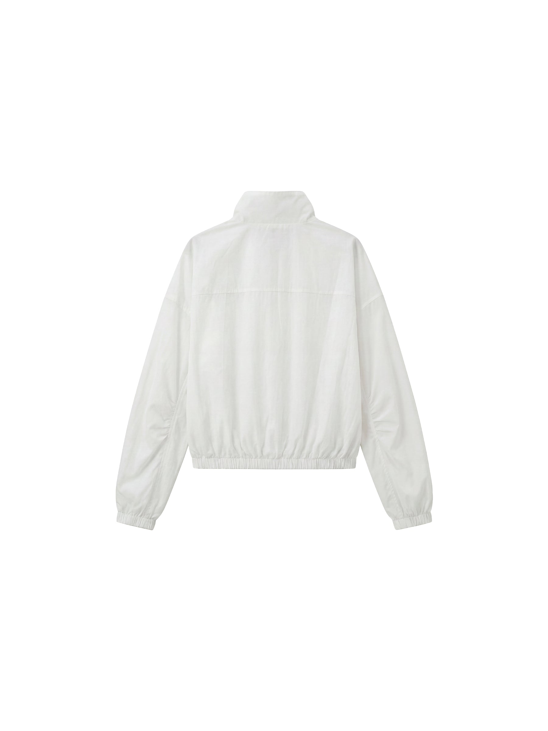 CUBIC Nylon Drawstring Collar Sheer Windbreaker Jacket-14