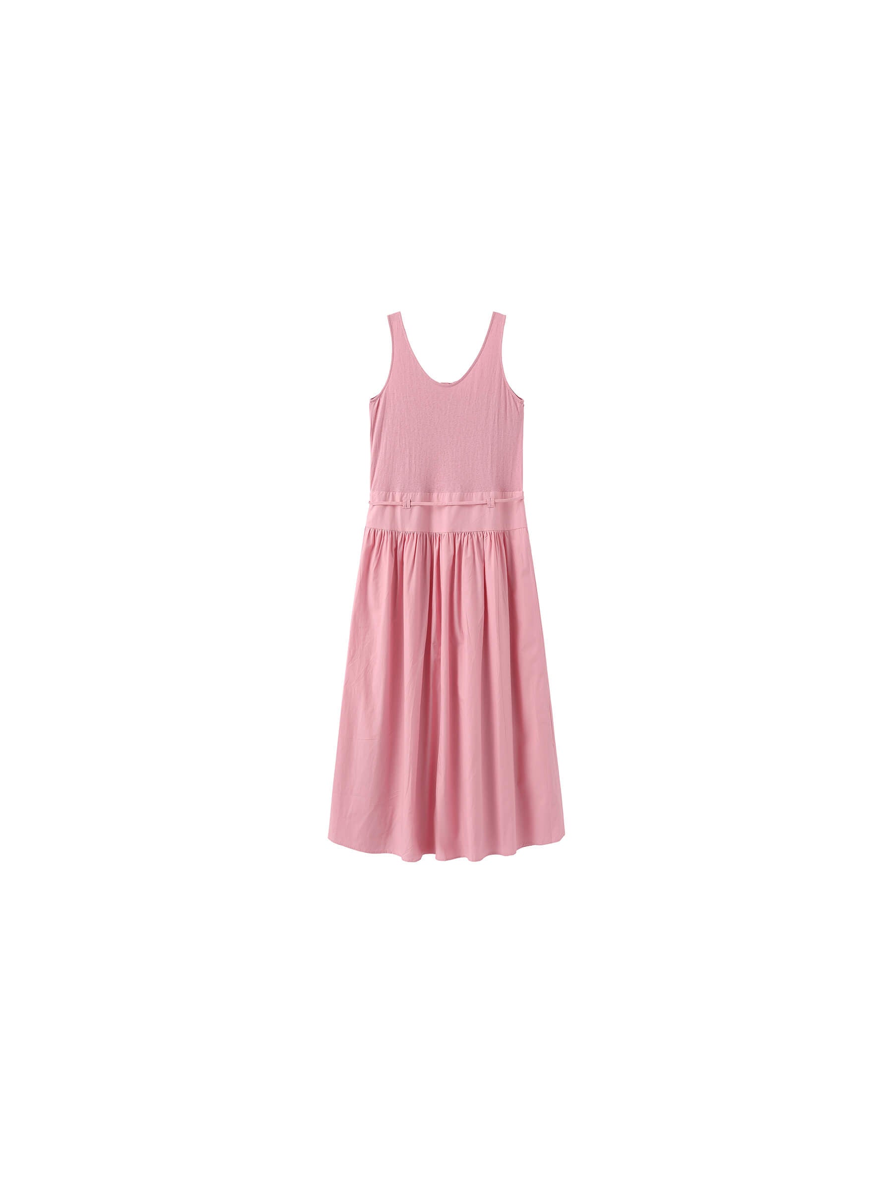 Panelled Henley Neck Vest Dress-16