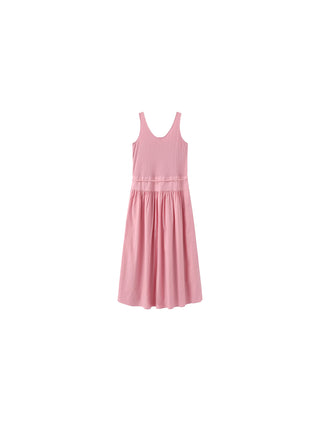 Panelled Henley Neck Vest Dress