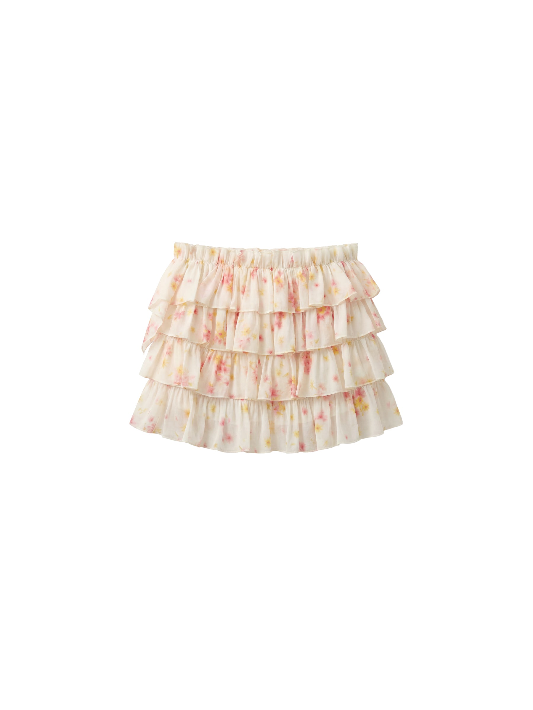 CUBIC Layered Ruffle Tiered Mini Skirt-14