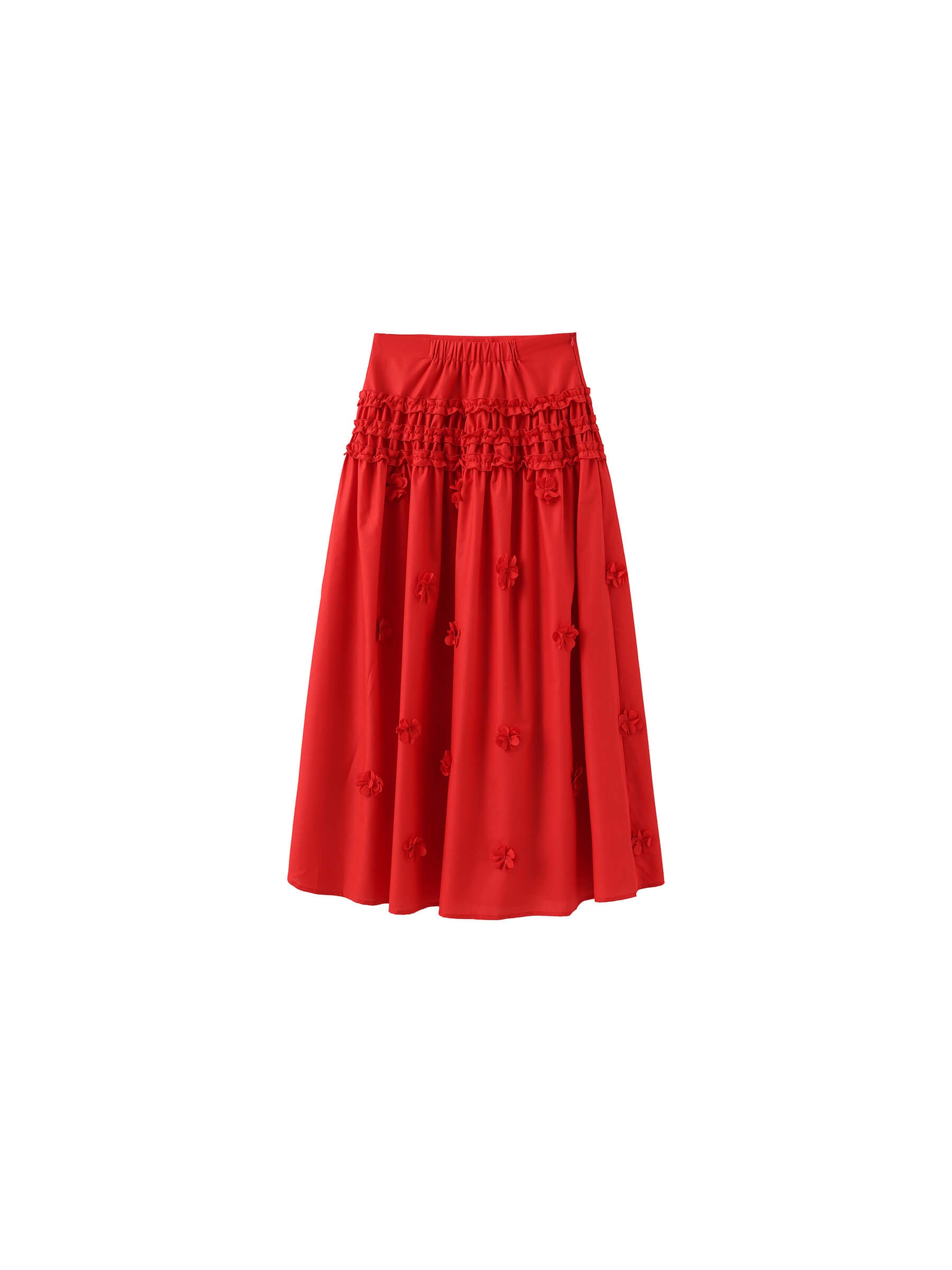 3D Floral Maxi Skirt-16