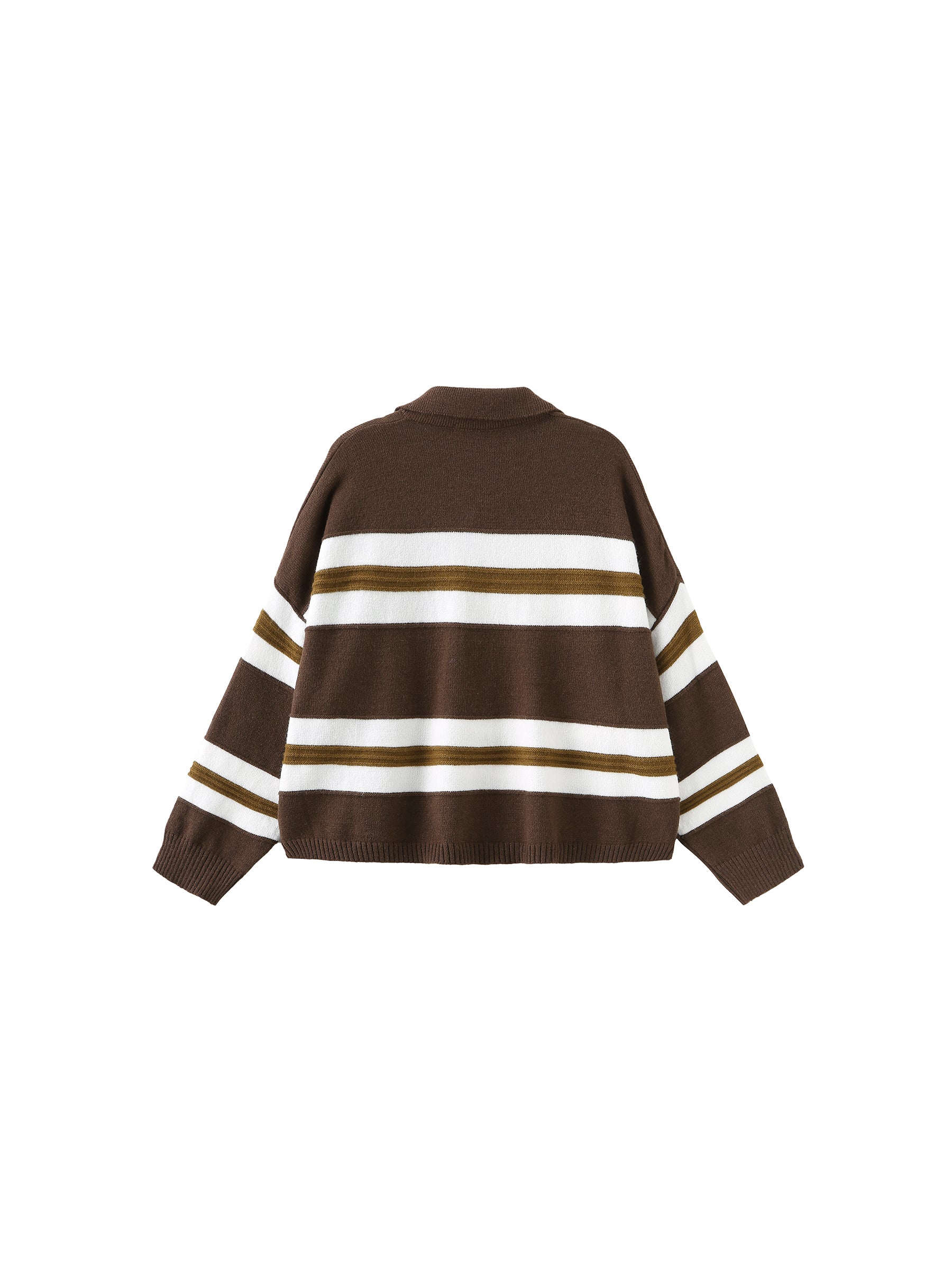 Oversized Contrast Striped Sweater-16