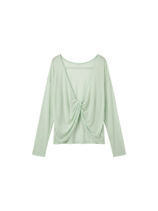 CUBIC Lyocell Sheer Open-Back Top