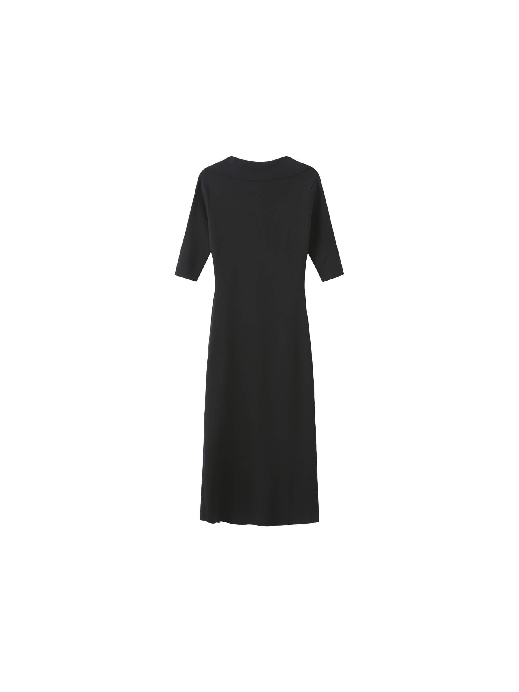 3/4 Sleeve Slitted Dress-14