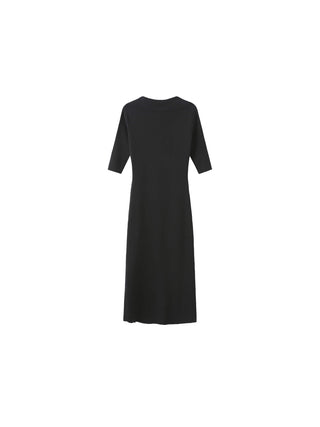 3/4 Sleeve Slitted Dress