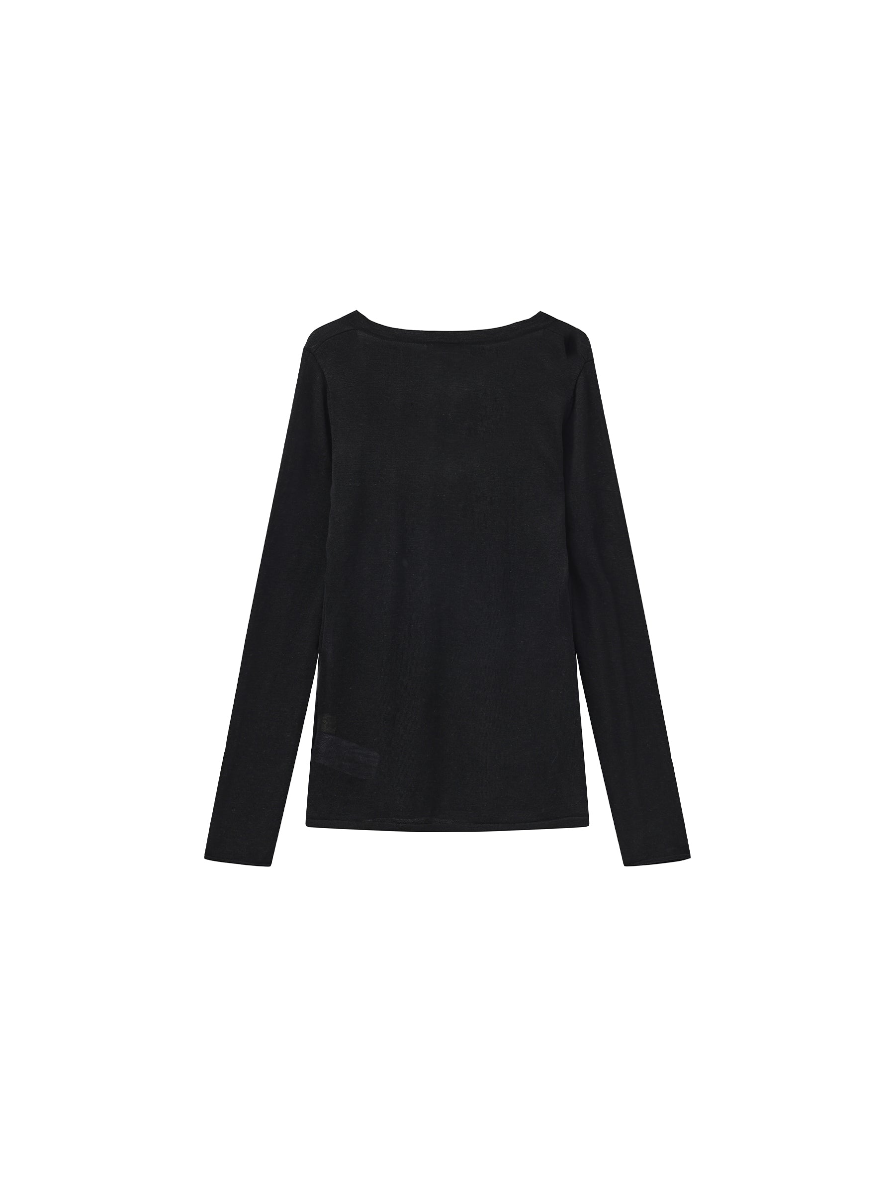 CUBIC Tencel Linen Blend V-Neck Knit Sweater-14
