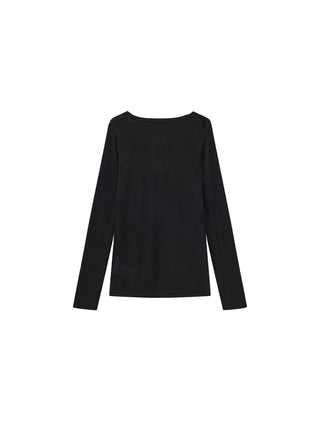 CUBIC Tencel Linen Blend V-Neck Knit Sweater