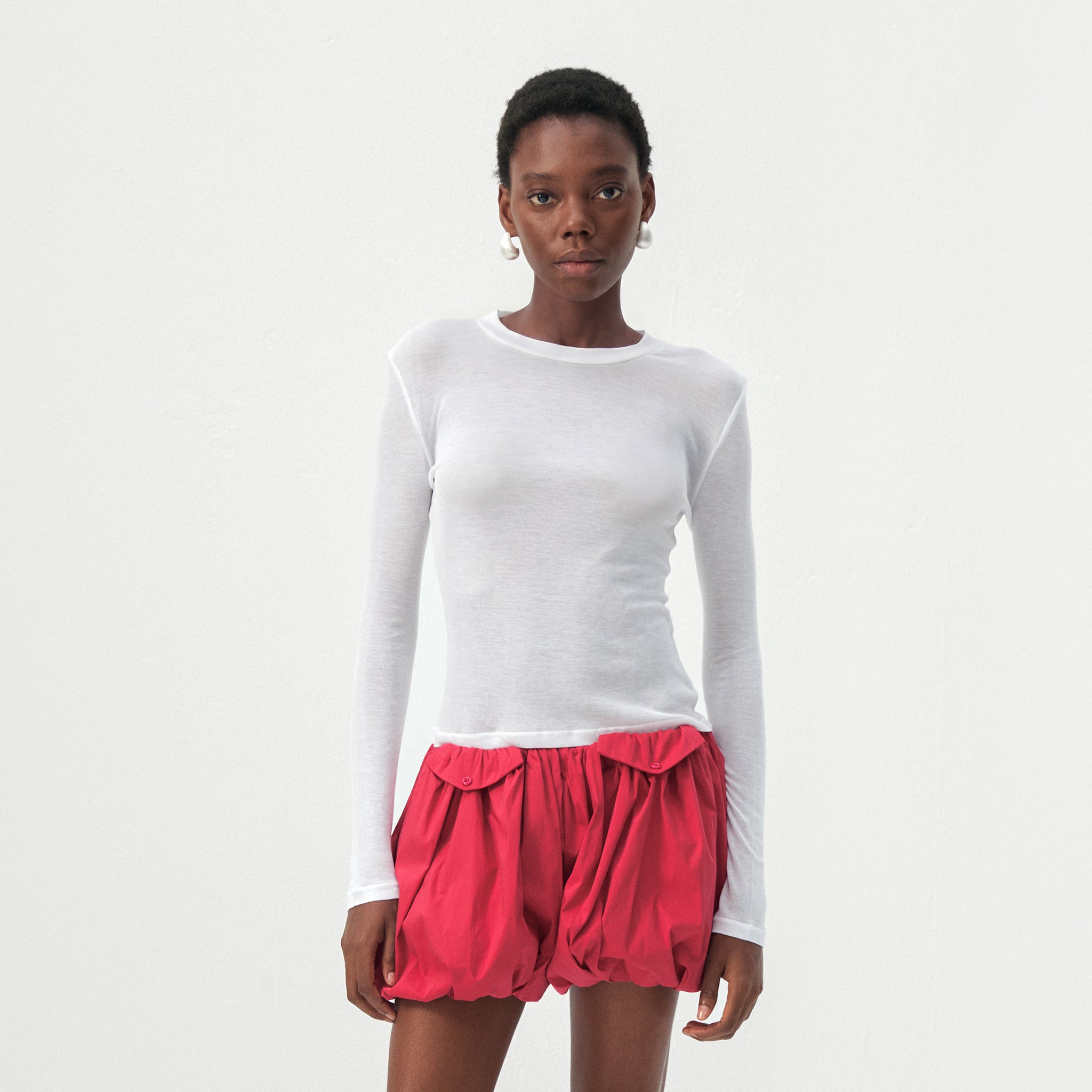 CUBIC Lyocell Sheer Long-Sleeve Top-14