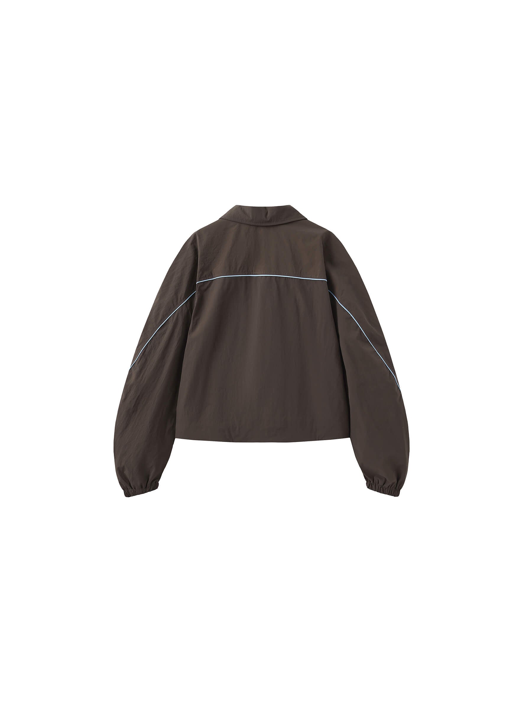 Color-Block Zipper Short Jacket-14