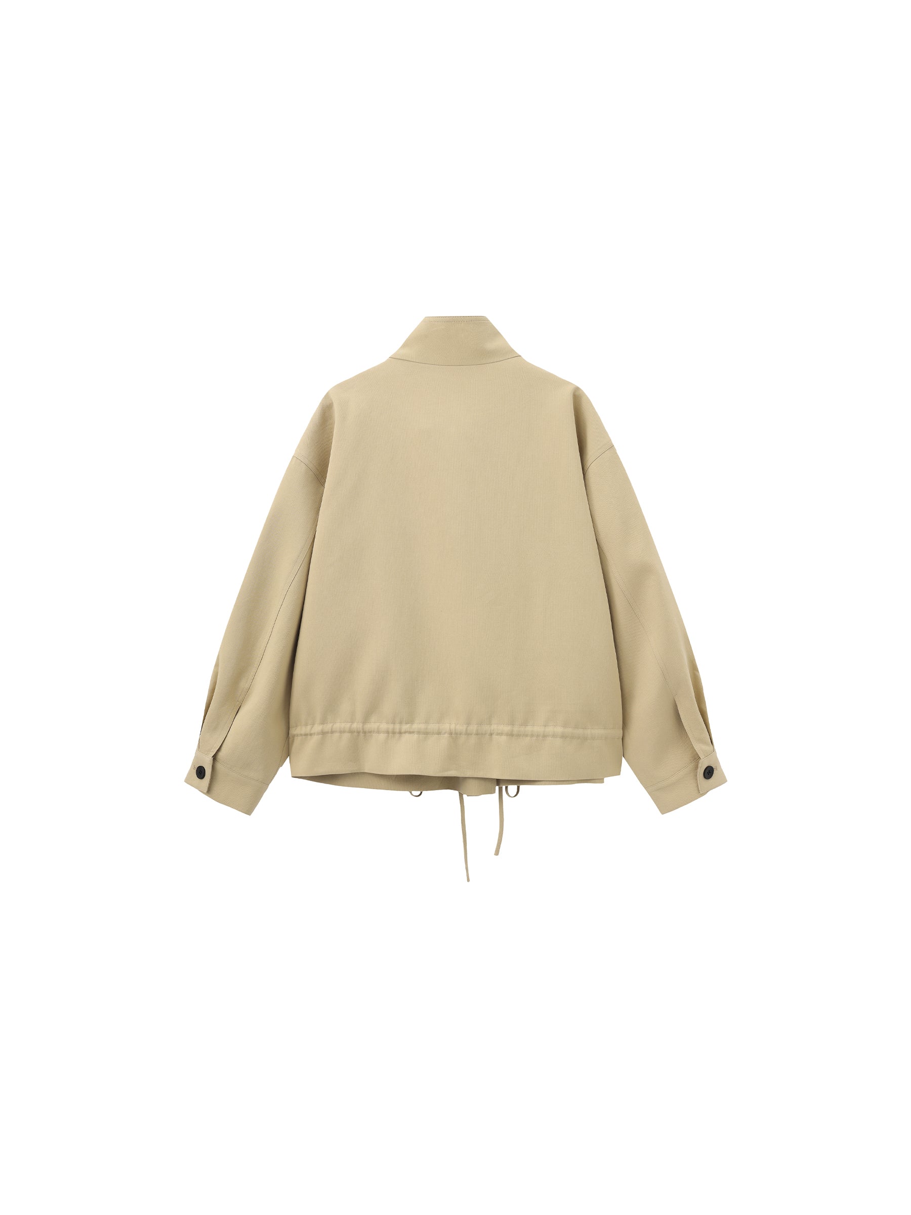 CUBIC Lyocell Drawstring Short Trench Coat-14