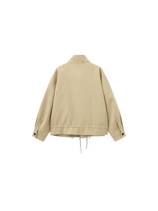 CUBIC Lyocell Drawstring Short Trench Coat