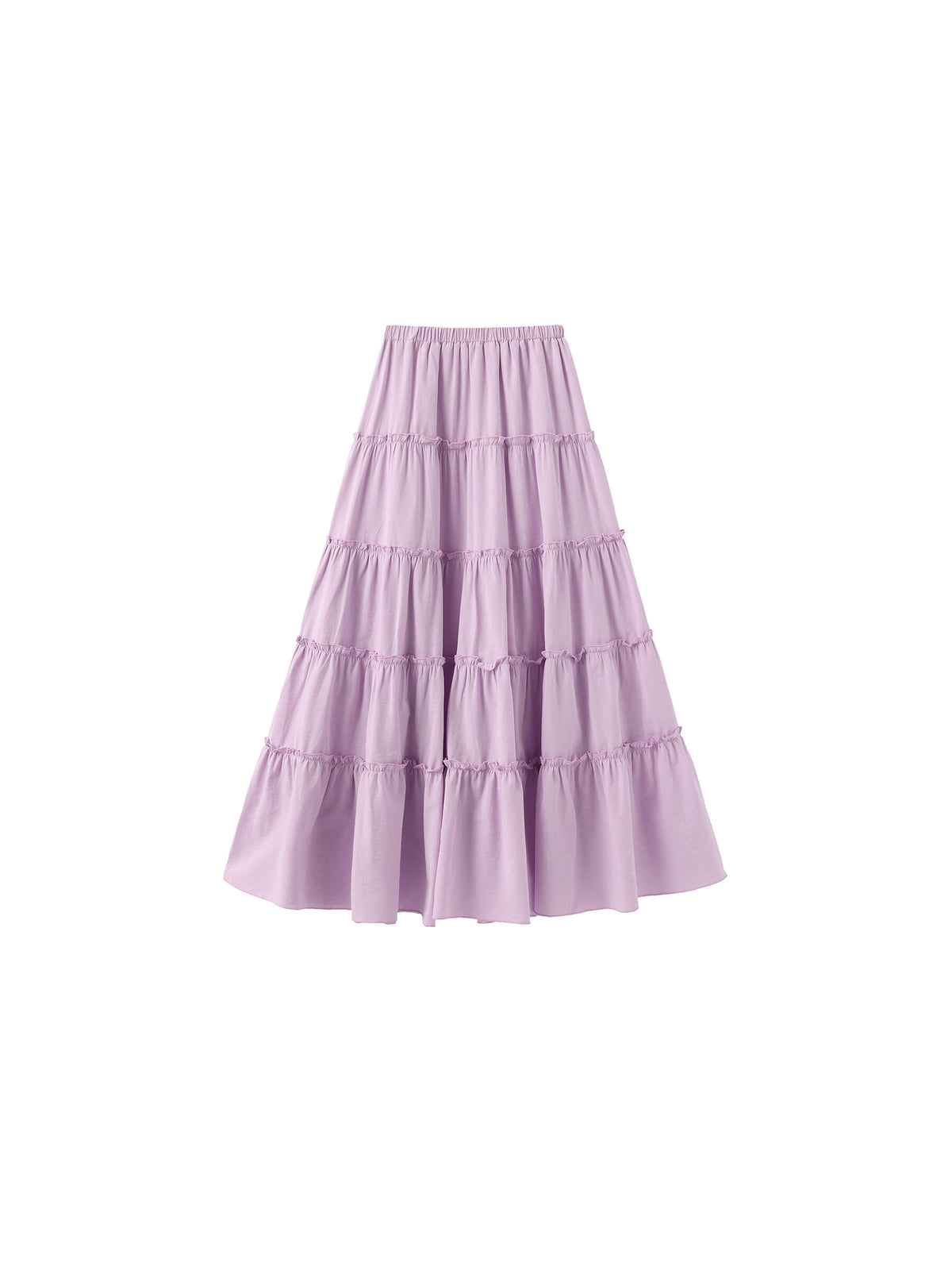 High-Waisted A-Line Maxi Flowy Skirt-16