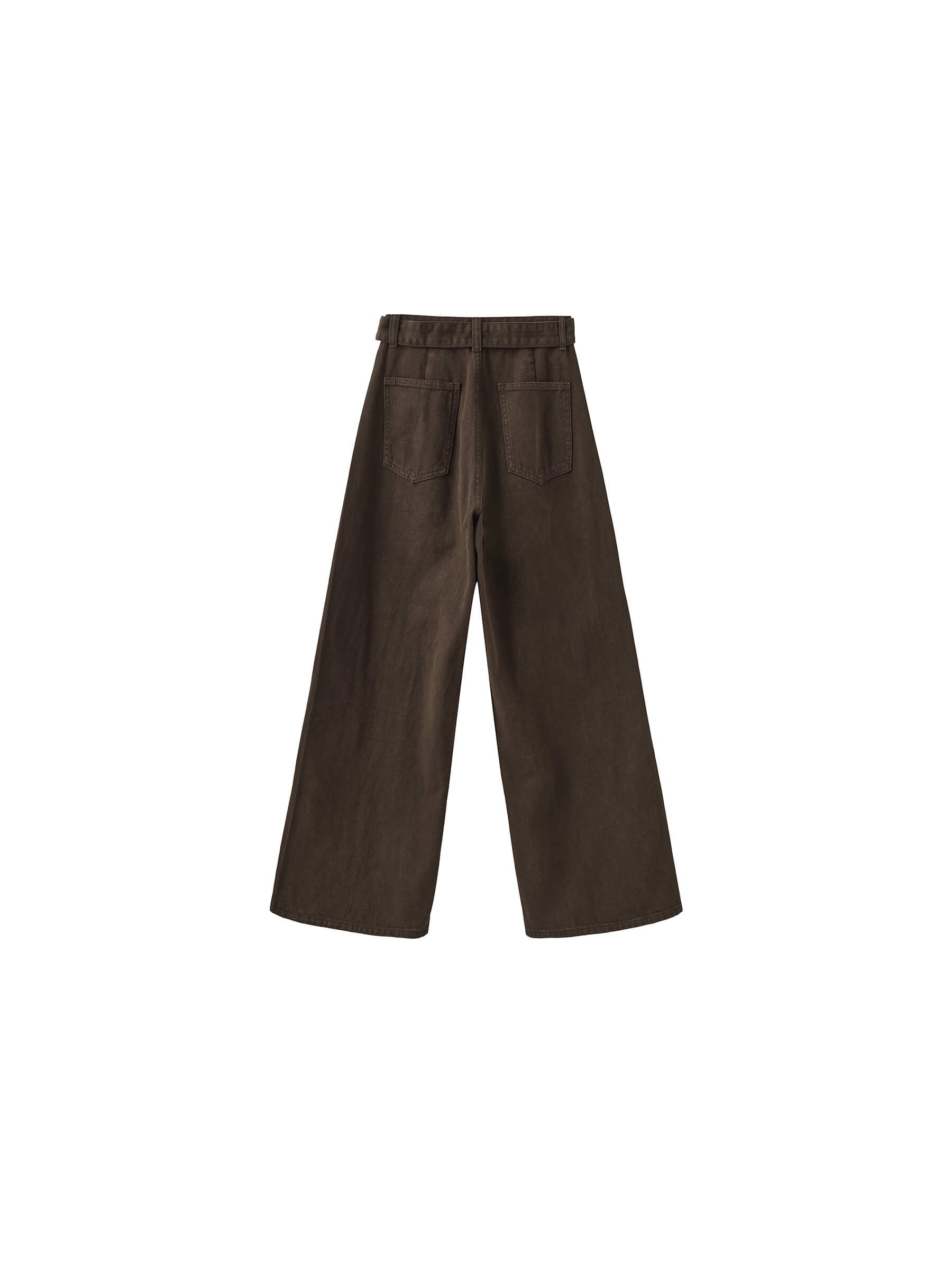 Straight Wide Leg Denim Jeans-16