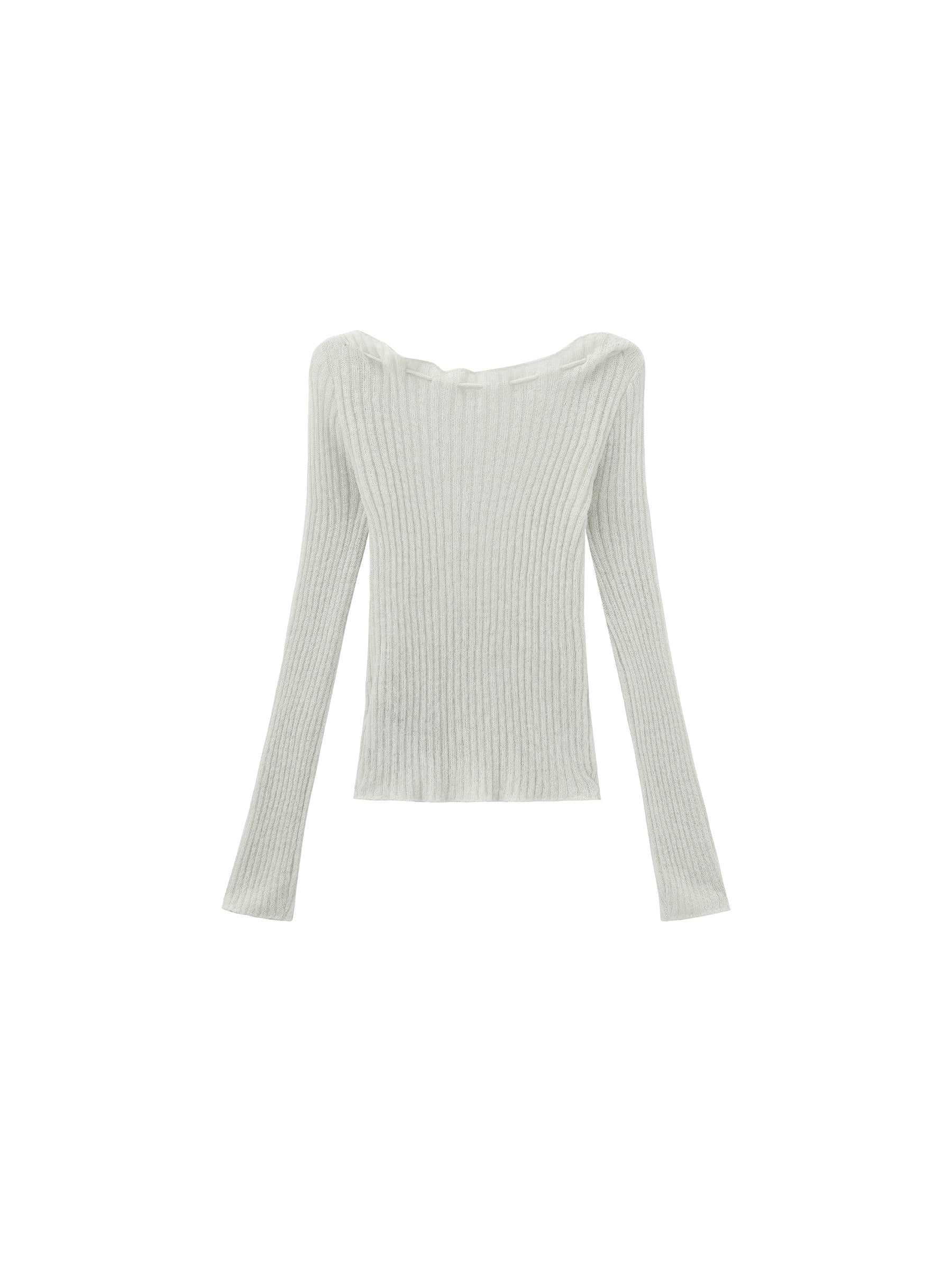 CUBIC Drawstring Rib Knit Top-14